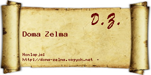 Doma Zelma névjegykártya